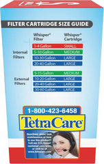 Tetra Whisper Small Filter Cartridges for Aquariums, 6 Count, Ready to Use, Fits Tetra Whisper Filters for Fish Tanks 1 - 4 Gal