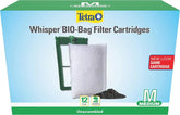 Tetra Whisper Bio-Bag Medium Filter Cartridges for Aquariums, 12 Count, Unassembled, Fits Tetra Whisper Fish Tank Filters 5-10 Gal, PF-10, IQ 10