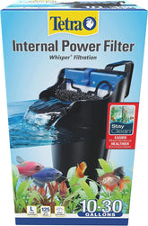 Tetra Whisper Internal Power Filter, Large Bio-Bag Filter Cartridges, 3-Stage Filtration, 10-30 gal