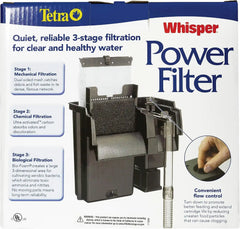 Tetra Whisper Power Filter for Aquariums, 3 Filters in 1, Up to 40-Gallons, Black & Gray