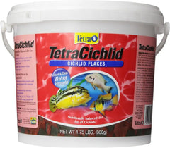 Tetra Cichlid Flakes, Nutritionally Balanced Fish Food for All Cichlids, 1.75 Pounds