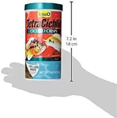 Tetra Cichlid Crisps, Nutritionally Balanced Fish Food for All Top and Mid-Water Cichlids, 8.82 oz
