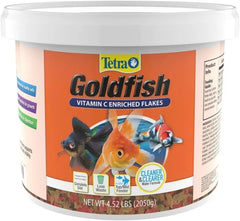 Tetra Goldfish Flakes, Nutritionally Balanced Diet For Aquarium Fish, Vitamin C Enriched Flakes, 4.52 lbs oz