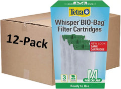 Tetra Whisper Bio-Bag Medium Filter Cartridges for Aquariums, 36 Count, Ready to Use, Fits Tetra Whisper Fish Tank Filters 5-10 Gal, PF-10, IQ 10