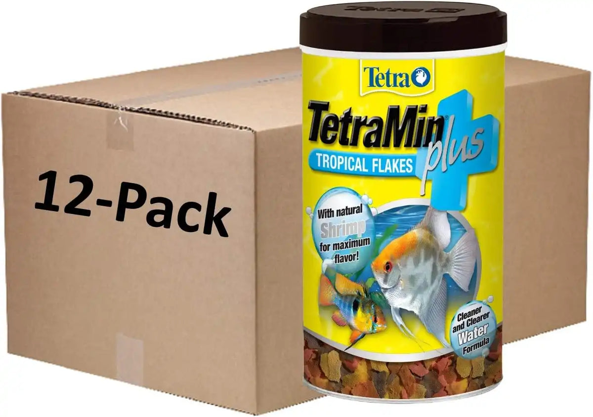 TetraMin Plus Tropical Flakes, Cleaner and Clearer Water Formula , 7.06 Oz (Pack of 12)