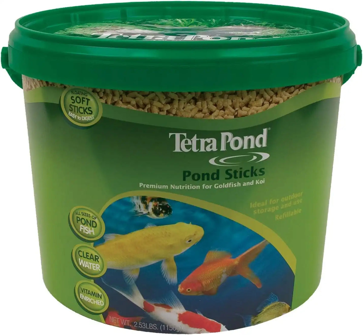 TetraPond Pond Sticks, Pond Fish Food, For Goldfish And Koi, 2.53 Pounds