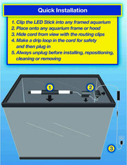 Tetra Hidden LED Stick 6 Inches, Brilliant White Aquarium Light for Tanks Up to 15 Gallons, Model Number: 26658