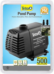 TetraPond Water Garden Pump, Powers Waterfalls/Filters/Fountain Heads,Black,50 to 500 Gallons