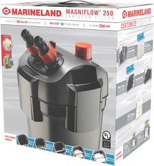 Marineland Magniflow 250 Canister Filter, 1 Count, For Up to 60-Gallon Freshwater or Saltwater Aquariums, Includes Rite-Size S Filter Foam and Polishing Filter Pads, Premium Activated Carbon Bags