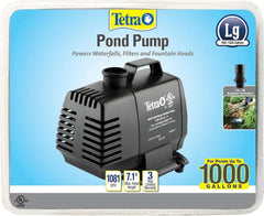 Tetra Water Garden Pond Pump, 1000 GPH, Powers Waterfalls, Filters and Fountains for Ponds 500 To 1000 Gallons